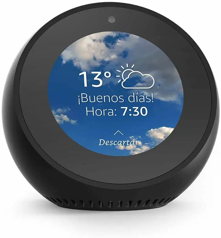 Amazon Echo Spot - Reloj despertador inteligente con Alexa negro